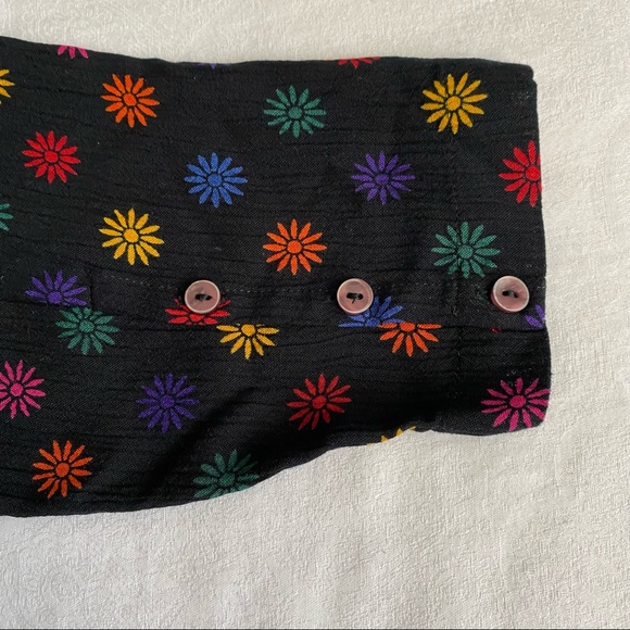 Vintage Esprit rainbow floral tunic blouse L - Picture 7 of 12